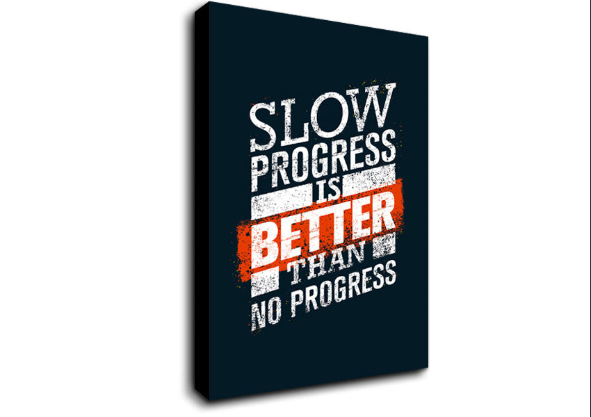 Slow Progress Is Better Than 2 Canvas Wall Art