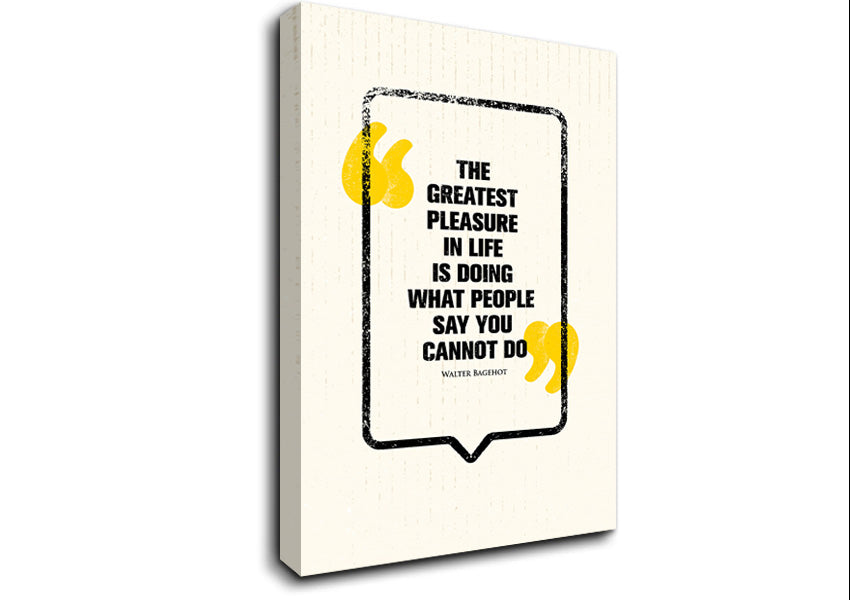 The Greatest Pleasure In Life 4 Canvas Wall Art