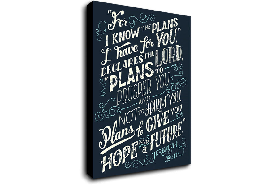 For I Know The Plans I Have For You Canvas Wall Art