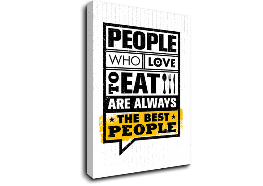 People Who Love To Eat 1 Canvas Wall Art