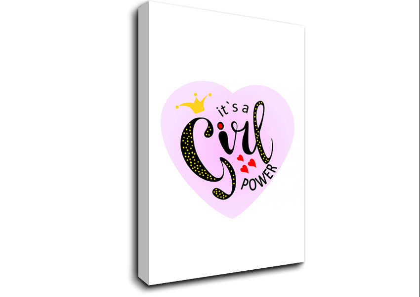 It's A Girl Power Canvas Wall Art