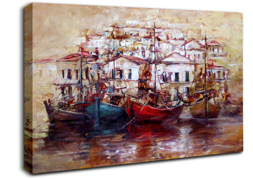 Italian Fishing Village 2 Canvas Wall Art