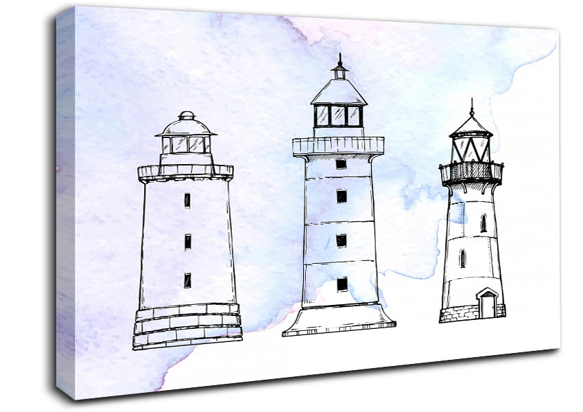 The Structure Of The Lighthouses Canvas Wall Art