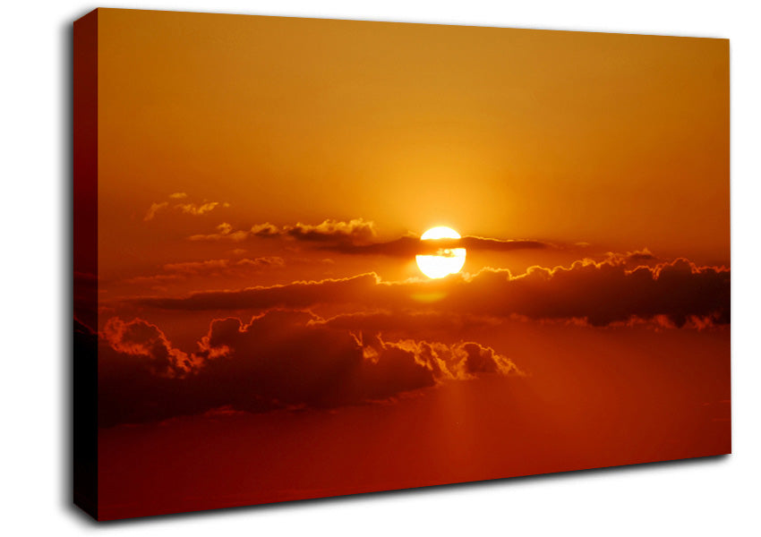 Sun In The Clouds Canvas Wall Art