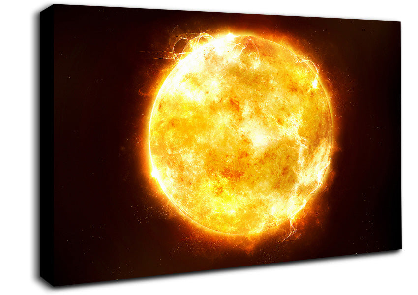 Fire Sun 1 Canvas Wall Art