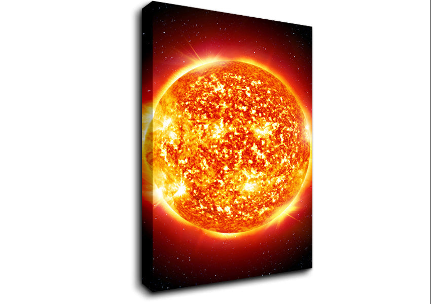CloseUp Of The Fire Sun Canvas Wall Art