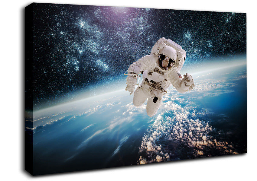 Astronaut In Space Canvas Wall Art