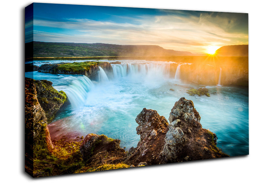 Sunset Over The Stunning Waters Canvas Wall Art