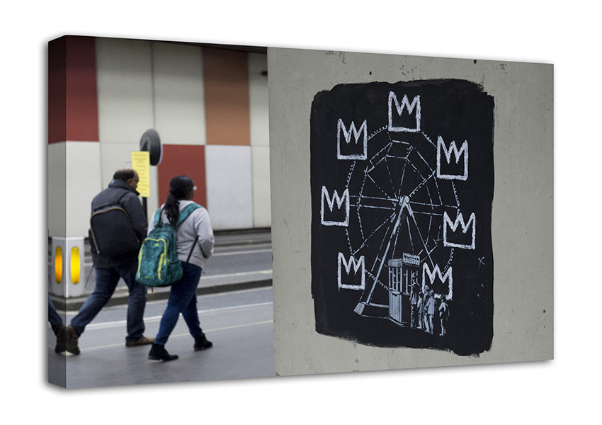 Crown Ferris Wheel Canvas Wall Art