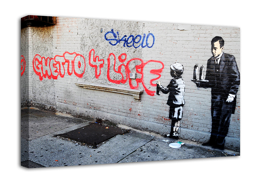 Ghetto for life Canvas Wall Art
