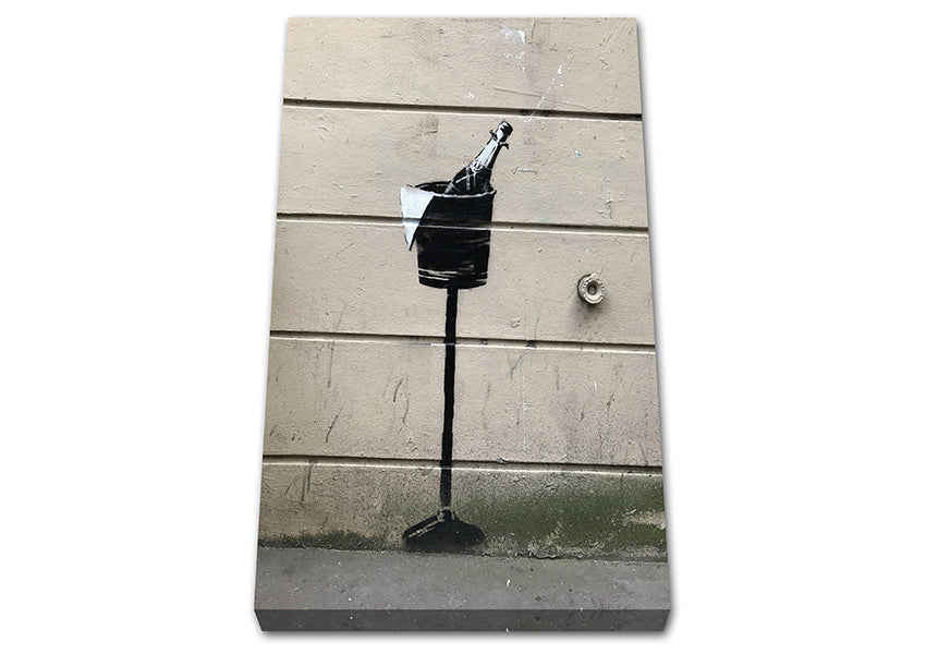 bottle of champagne Canvas Wall Art