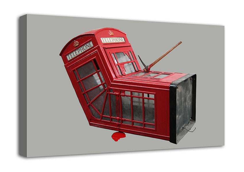 Telephone box Dismaland Canvas Wall Art