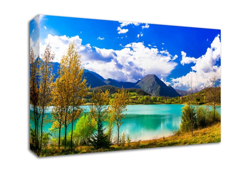 Blue Lagoon deep blue skies Canvas Wall Art