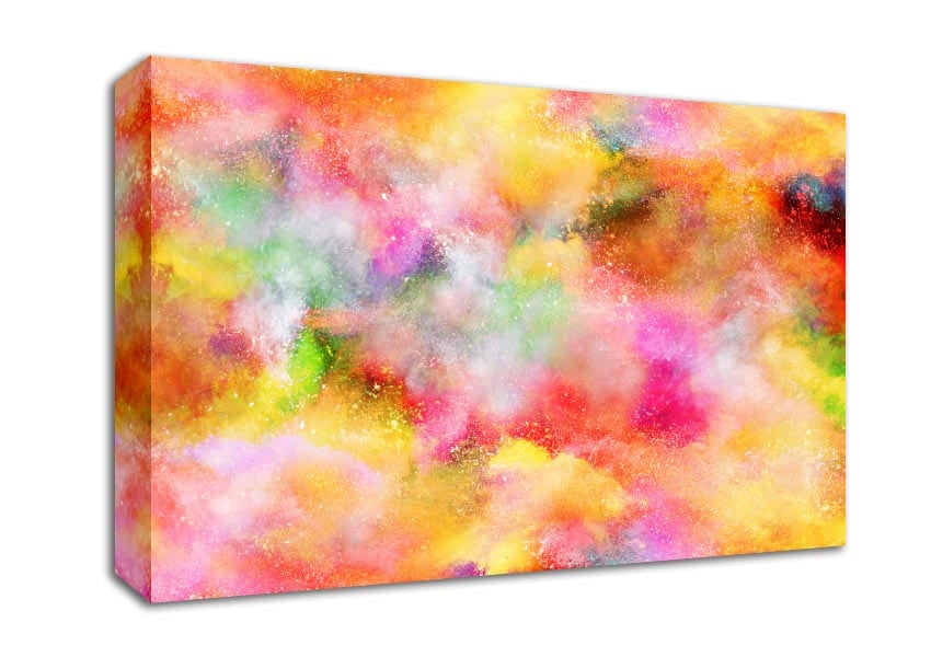 Clouds of rainbow powder Canvas Wall Art