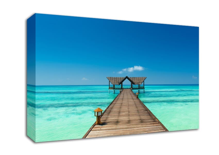 The bridge to the sea Canvas Wall Art
