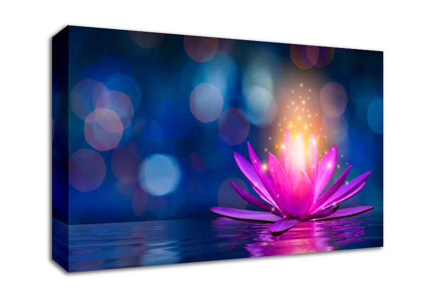 Spores of light from a lilly Canvas Wall Art