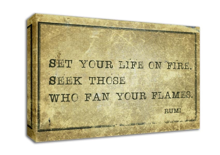 Rumi Quote Canvas Wall Art