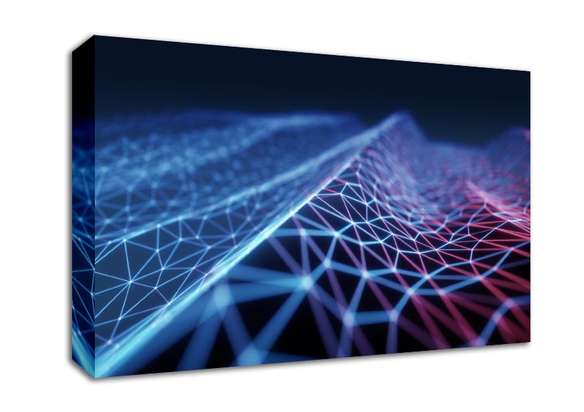 Isometric Grid in 3 dimensional view Canvas Wall Art