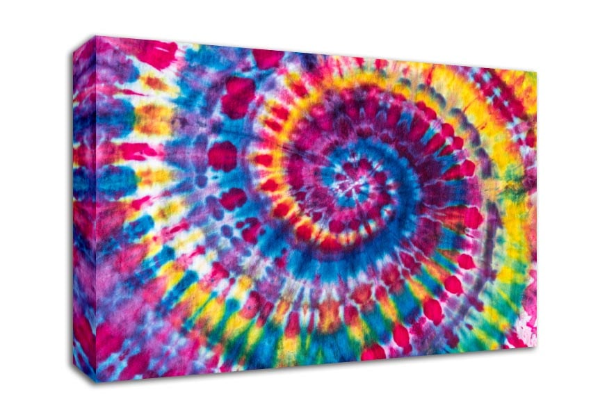 Spiral tie dye Canvas Wall Art
