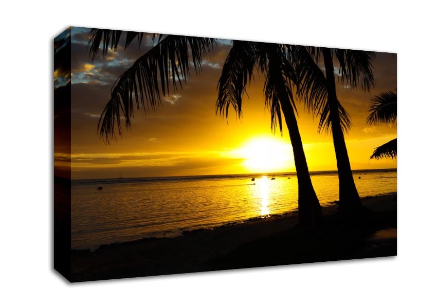 Watching the sunset in paradise Canvas Wall Art