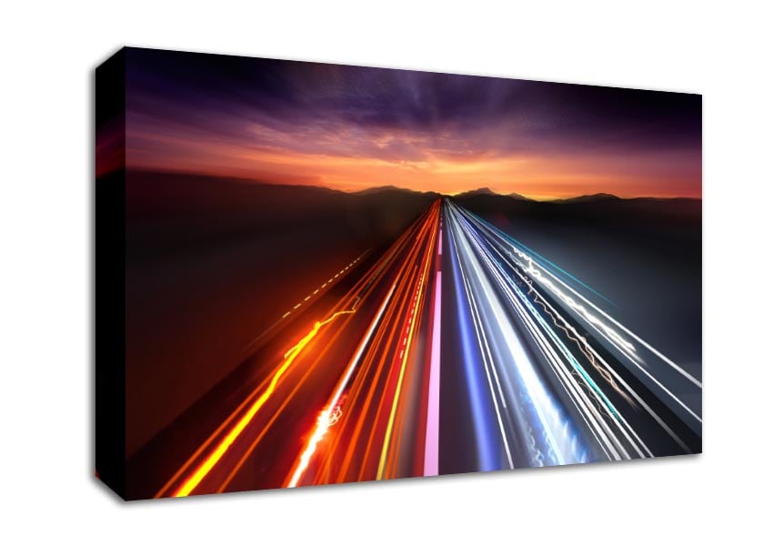 Electric lights on the highland Canvas Wall Art