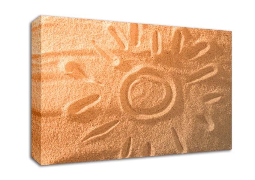 Sunset in the sand Canvas Wall Art