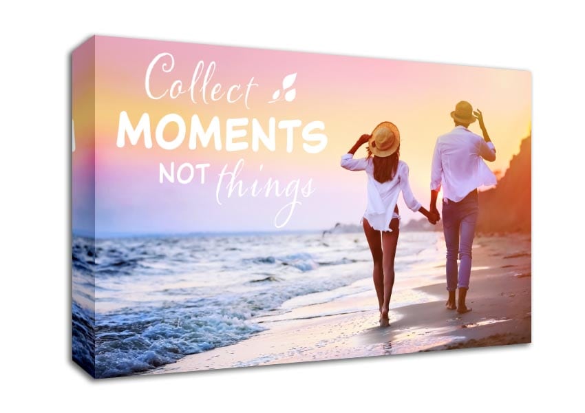 Collect moments not things Canvas Wall Art
