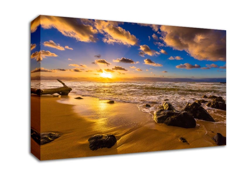 Heavenly Skies off the beach Canvas Wall Art