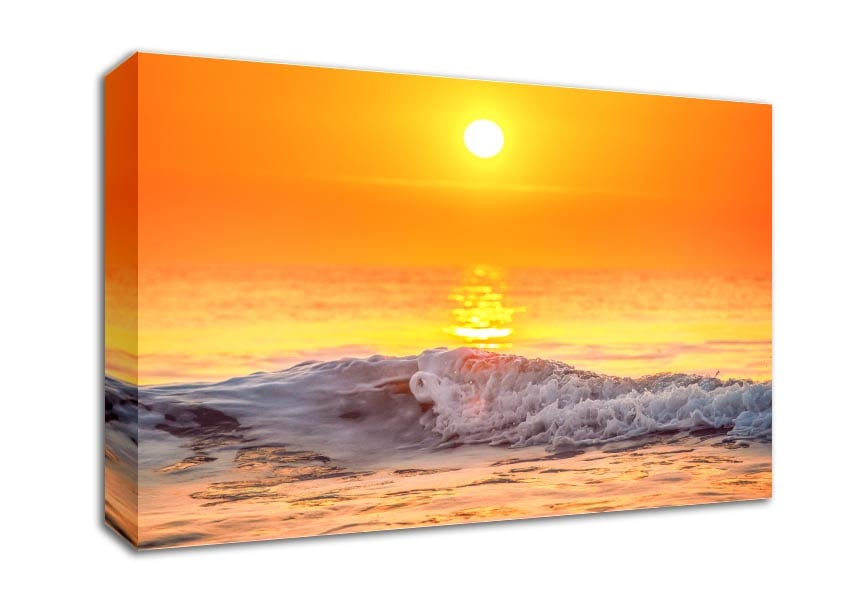 Detailed waves splashing in the sea Canvas Wall Art
