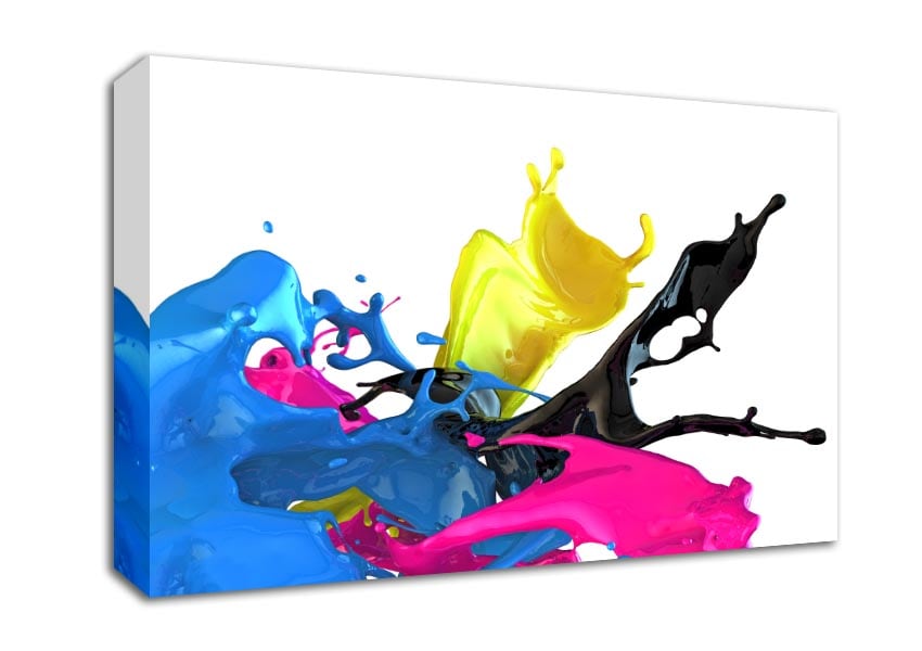 Funky colour splash Canvas Wall Art