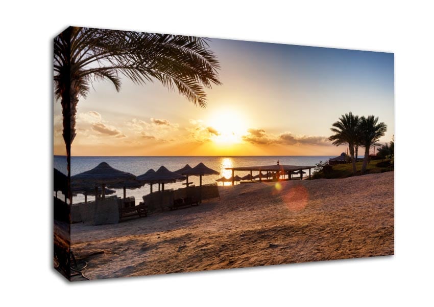 Evening on the sands Canvas Wall Art