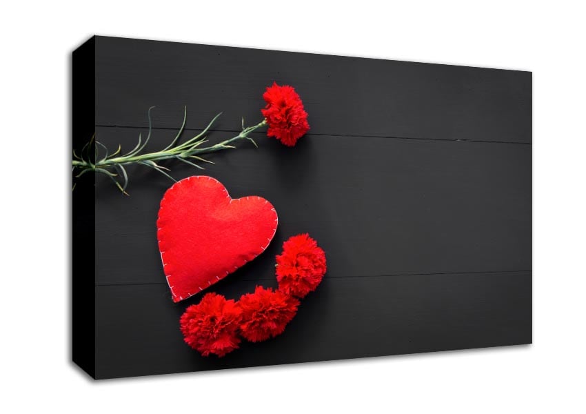 sewn up heart red Canvas Wall Art