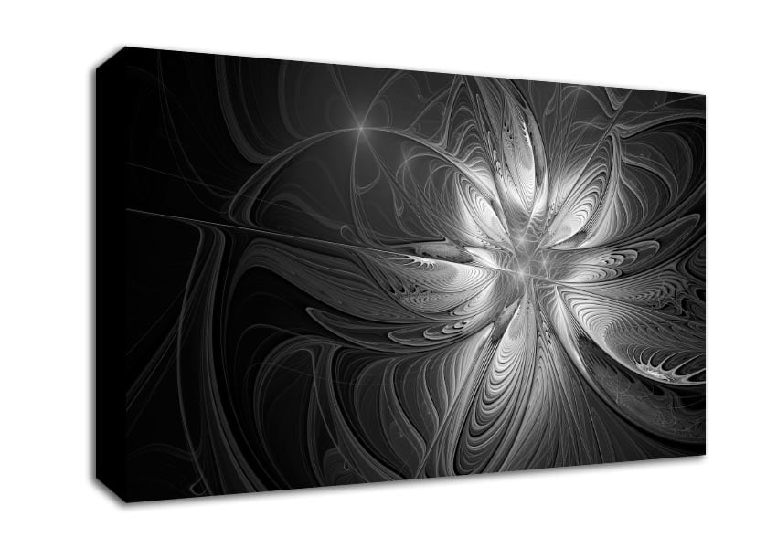 Swirled up black and white lines Canvas Wall Art