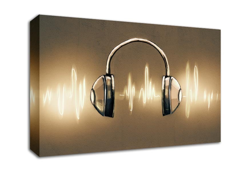 Light painted headphones Canvas Wall Art