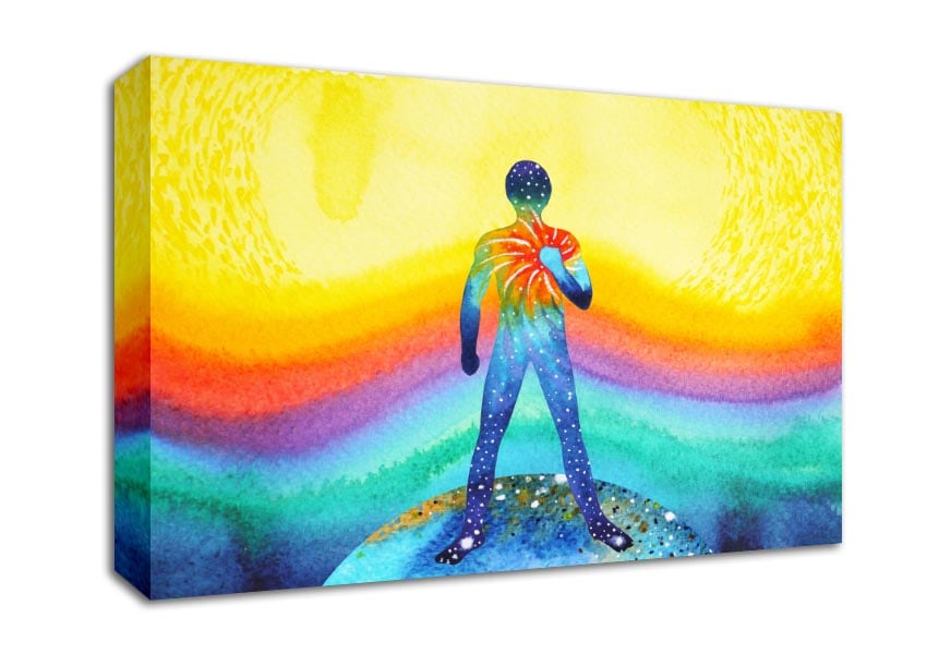 Stronger heart watercolour Canvas Wall Art