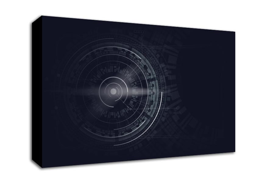 digital circles and lines Canvas Wall Art
