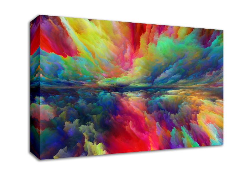 Vibrant powdered colours sky Canvas Wall Art
