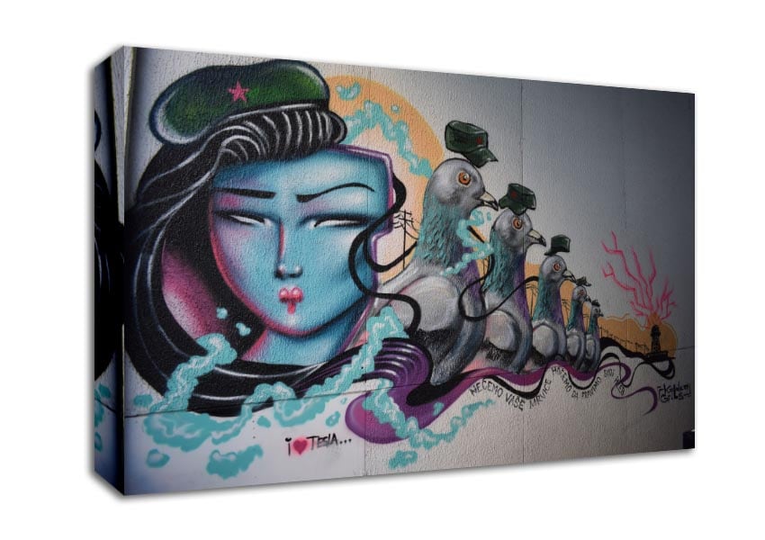 Political graffiti Canvas Wall Art