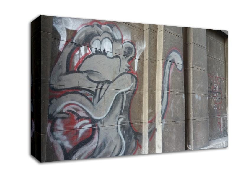 Monkey on the wall Canvas Wall Art