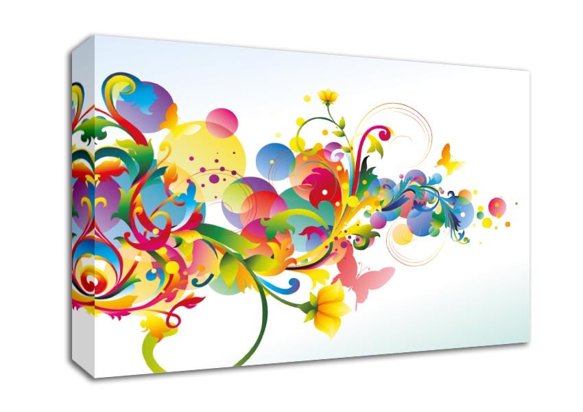 Flowing shapes of spring Canvas Wall Art