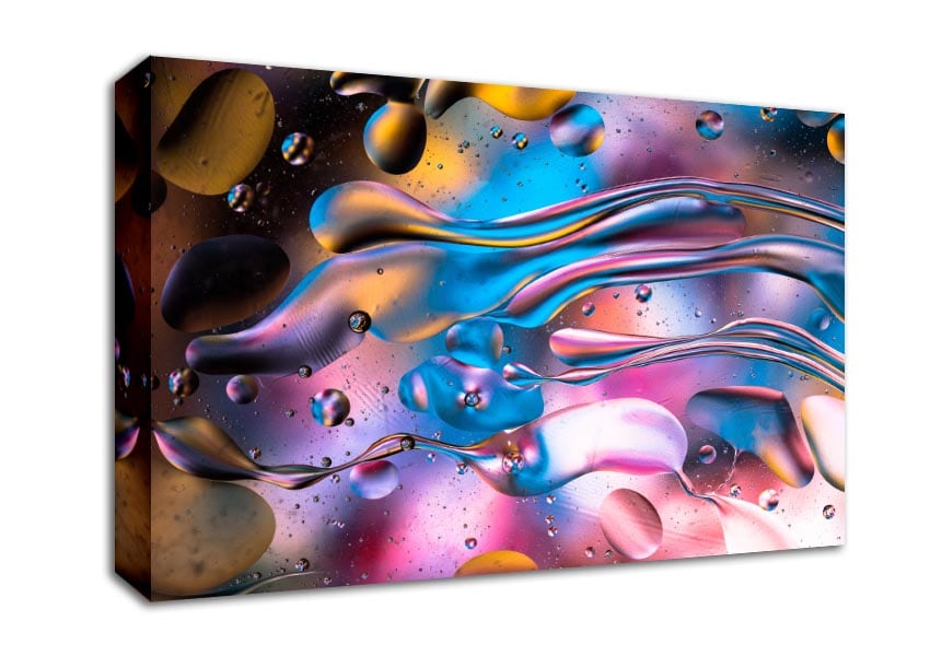 Colour through the water droplets Canvas Wall Art