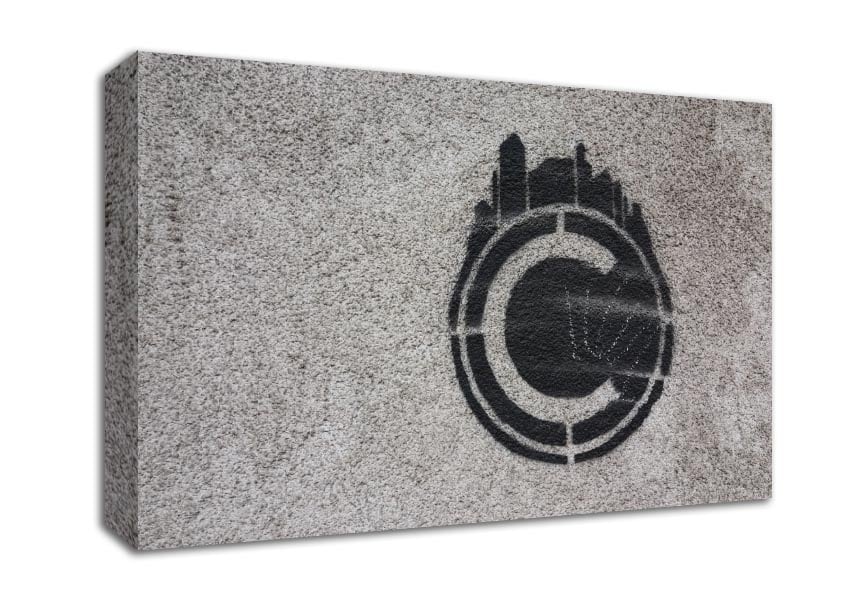 Circle spray shapes Canvas Wall Art