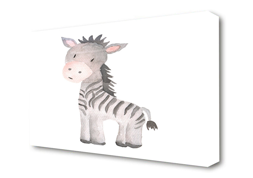 Friendly Zebra Canvas Wall Art