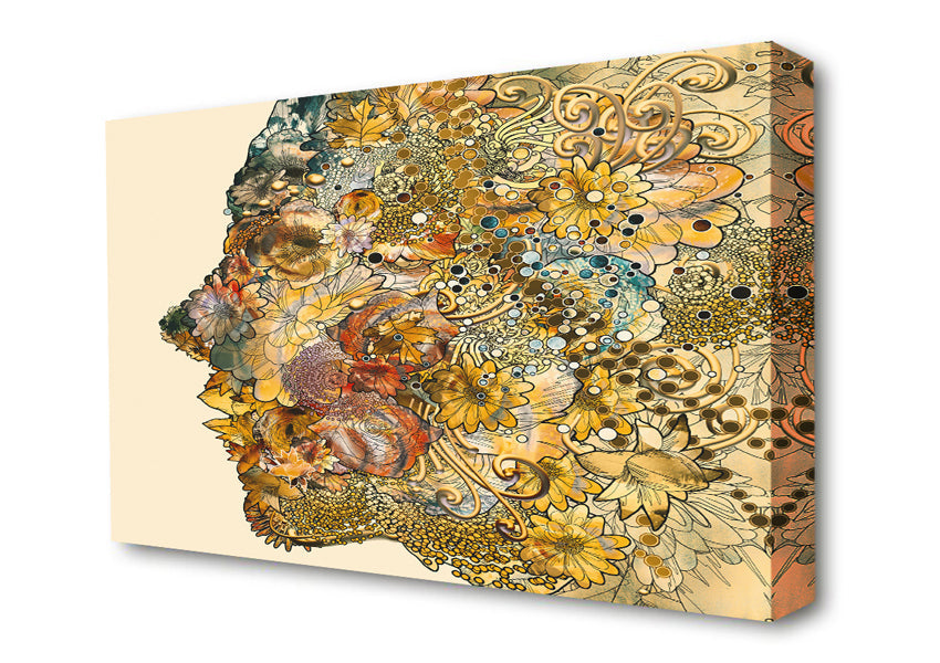 Floral Face Canvas Wall Art