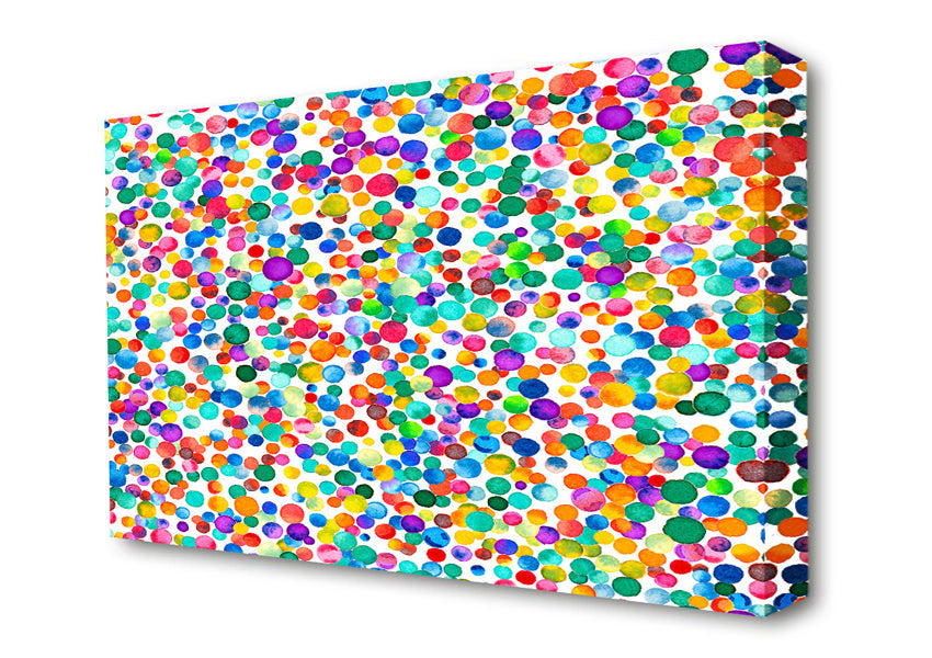 Thousands Of Watercolour Dots Canvas Wall Art