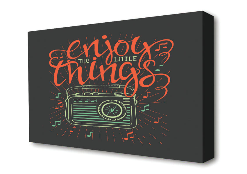 Enjoy The Little Things Music Canvas Wall Art
