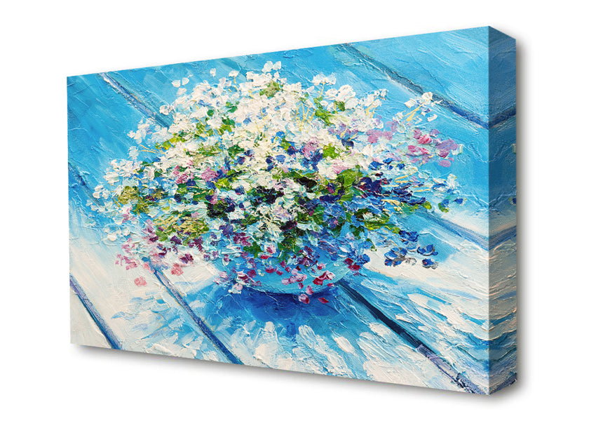 Dainty Flowers In A Vase Canvas Wall Art