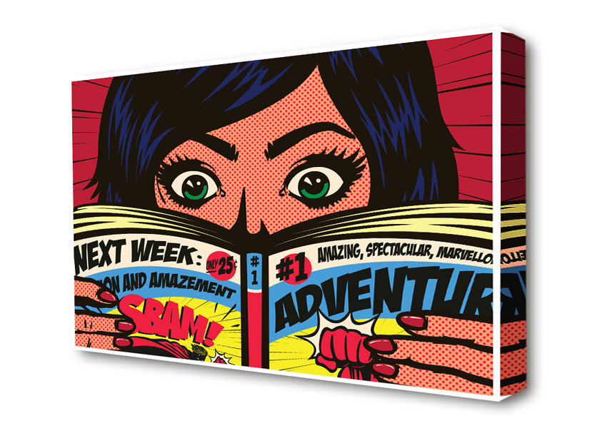 Comic Book Read Canvas Wall Art
