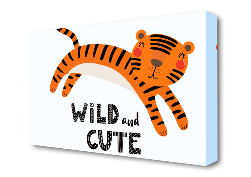 Wild And Cute Tiger Canvas Wall Art