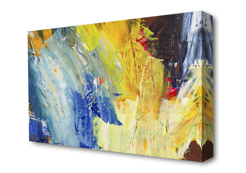 Hard Strokes Of Colour Canvas Wall Art
